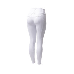Pantalón de equitación Horze Leonie con culera completa para mujer Blanco brillante Pantalón de equitación Horze Leonie con culera completa para mujer Blanco brillante