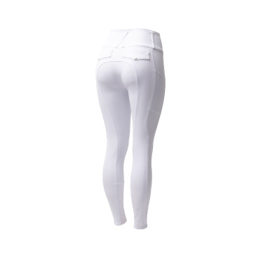 Pantalón de equitación Horze Leonie con culera completa para mujer Blanco brillante Pantalón de equitación Horze Leonie con culera completa para mujer Blanco brillante