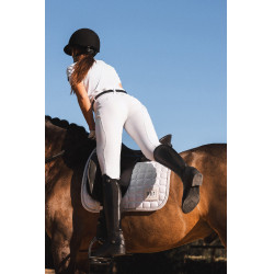 Pantalón de equitación Horze Leonie con culera completa para mujer Blanco brillante Pantalón de equitación Horze Leonie con culera completa para mujer Blanco brillante