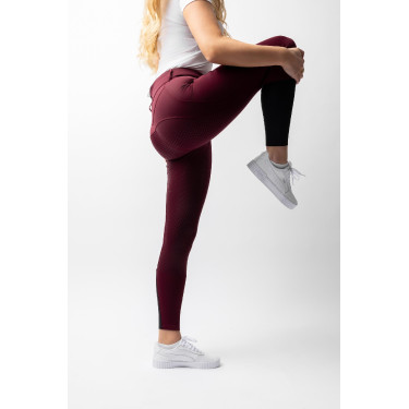Pantalón de equitación Horze Evelyn de asiento completo para mujer Port Royale Burdeos Pantalón de equitación Horze Evelyn de asiento completo para mujer Port Royale Burdeos
