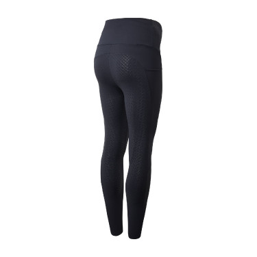 Leggings de maternidad Horze Ginny grip de asiento completo con bolsillos para teléfono Azul marino