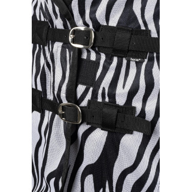 Cubre-moscas Horze Defender con solapa en el vientre Cebra Motifs