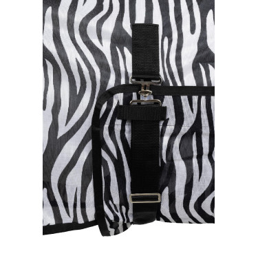 Cubre-moscas Horze Defender con solapa en el vientre Cebra Motifs