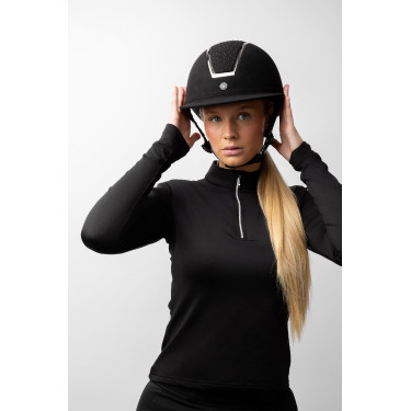 Casco de equitación Solara II Horze Negro / negro Casco de equitación Solara II Horze Negro / negro
