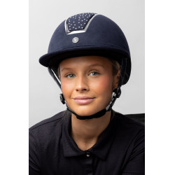 Casco de equitación Solara II Horze marine/blanc Azul Casco de equitación Solara II Horze marine/blanc Azul