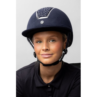 Casco de equitación Solara II Horze marine/blanc Azul Casco de equitación Solara II Horze marine/blanc Azul