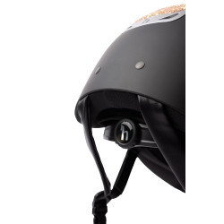 Casco de equitación adorno de cristal Horze Arix II Negro / melocotón