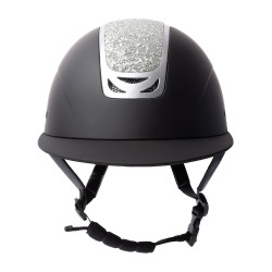 Casco de equitación adorno de cristal Horze Arix II Negro / plata