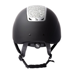 Casco de equitación adorno de cristal Horze Arix II Negro / plata