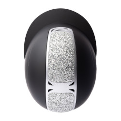 Casco de equitación adorno de cristal Horze Arix II Negro / plata