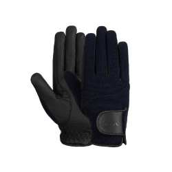 Guantes de equitación para mujer Horze Mayla Winter Azul marino oscuro