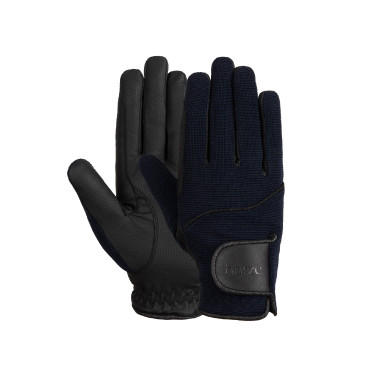 Guantes de equitación para mujer Horze Mayla Winter Azul marino oscuro