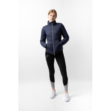Chaqueta de equitación acolchada Horze Astrid para mujer Azul polar Azul marino Chaqueta de equitación acolchada Horze Astrid para mujer Azul polar Azul marino