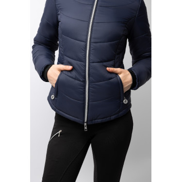 Chaqueta de equitación acolchada Horze Astrid para mujer Azul polar Azul marino Chaqueta de equitación acolchada Horze Astrid para mujer Azul polar Azul marino