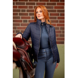 Chaqueta de equitación acolchada Horze Astrid para mujer Azul polar Azul marino Chaqueta de equitación acolchada Horze Astrid para mujer Azul polar Azul marino