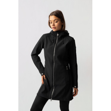 Chaqueta larga Softshell Anna Horze Negro
