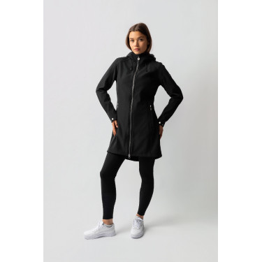 Chaqueta larga Softshell Anna Horze Negro