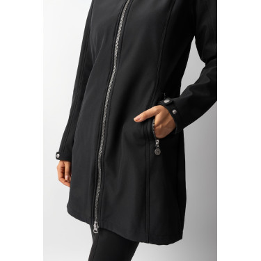 Chaqueta larga Softshell Anna Horze Negro