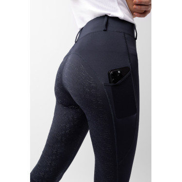 Leggings de agarre integral Horze Dea para mujer Azul marino oscuro