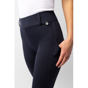 Leggings de agarre integral Horze Dea para mujer Azul marino oscuro