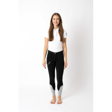Pantalón de equitación Horze Felicia con culera completa de agarre Negro