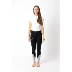 Pantalón de equitación Horze Felicia con culera completa de agarre Azul marino oscuro