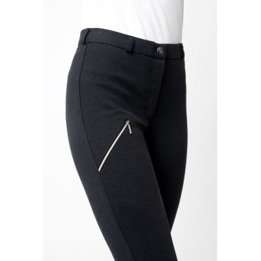 Pantalón de equitación Horze Felicia con culera completa de agarre Azul marino oscuro
