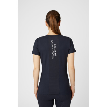 Camiseta de maternidad funcional Horze Lily Azul marino oscuro