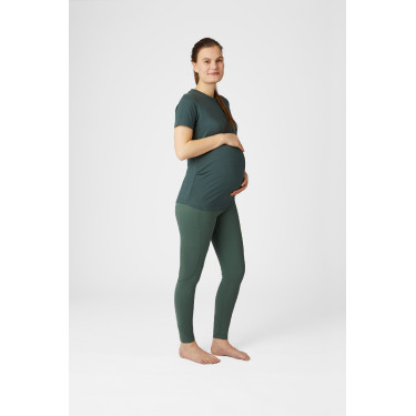 Camiseta de maternidad funcional Horze Lily Cilantro verde