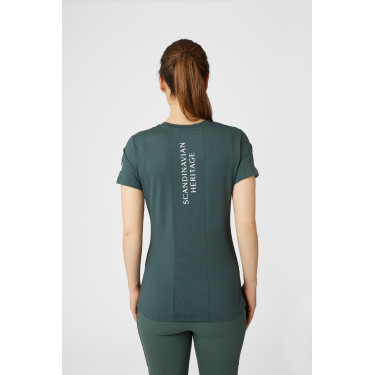 Camiseta de maternidad funcional Horze Lily Cilantro verde