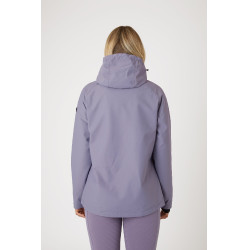Chaqueta de equitación impermeable Horze Ayla con cremalleras para mujer Pasa real Violeta