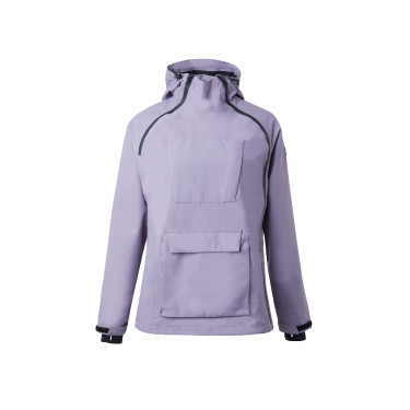 Chaqueta de equitación impermeable Horze Ayla con cremalleras para mujer Pasa real Violeta