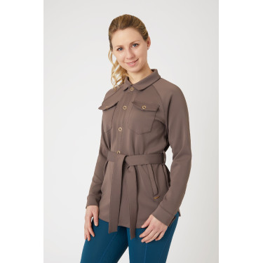 Camisa-chaqueta Alyssa para mujer Horze Marrón gris hierro Marrón Camisa-chaqueta Alyssa para mujer Horze Marrón gris hierro Marrón