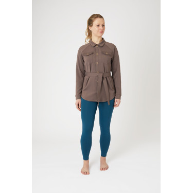 Camisa-chaqueta Alyssa para mujer Horze Marrón gris hierro Marrón Camisa-chaqueta Alyssa para mujer Horze Marrón gris hierro Marrón