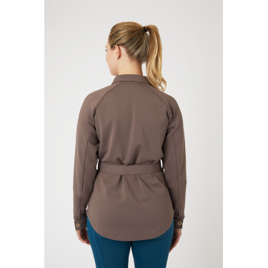 Camisa-chaqueta Alyssa para mujer Horze Marrón gris hierro Marrón Camisa-chaqueta Alyssa para mujer Horze Marrón gris hierro Marrón