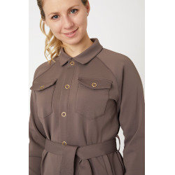 Camisa-chaqueta Alyssa para mujer Horze Marrón gris hierro Marrón Camisa-chaqueta Alyssa para mujer Horze Marrón gris hierro Marrón
