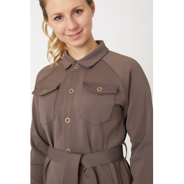 Camisa-chaqueta Alyssa para mujer Horze Marrón gris hierro Marrón Camisa-chaqueta Alyssa para mujer Horze Marrón gris hierro Marrón