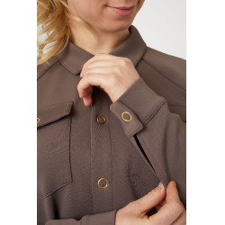 Camisa-chaqueta Alyssa para mujer Horze Marrón gris hierro Marrón Camisa-chaqueta Alyssa para mujer Horze Marrón gris hierro Marrón