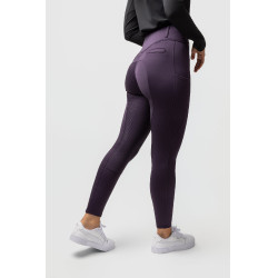 Pantalón térmico con asiento completo Mira para mujer Horze Morella negra Violeta