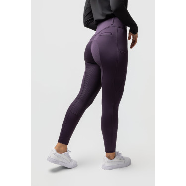 Pantalón térmico con asiento completo Mira para mujer Horze Morella negra Violeta