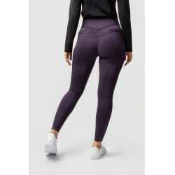 Pantalón térmico con asiento completo Mira para mujer Horze Morella negra Violeta