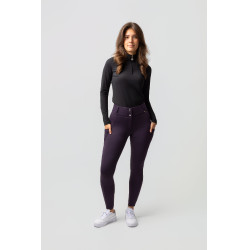 Pantalón térmico con asiento completo Mira para mujer Horze Morella negra Violeta