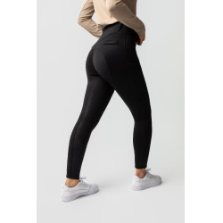 Pantalón térmico con asiento completo Mira para mujer Horze Negro