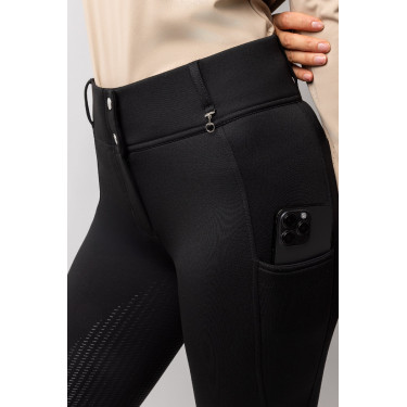 Pantalón térmico con asiento completo Mira para mujer Horze Negro