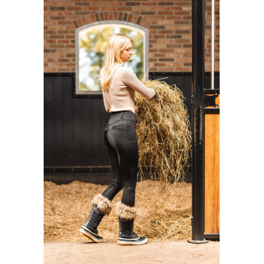 Pantalón térmico con asiento completo Mira para mujer Horze Negro