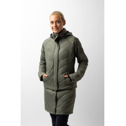 Plumífero Aurora Horze para mujer con falda desmontable Escarabajo verde Plumífero Aurora Horze para mujer con falda desmontable Escarabajo verde
