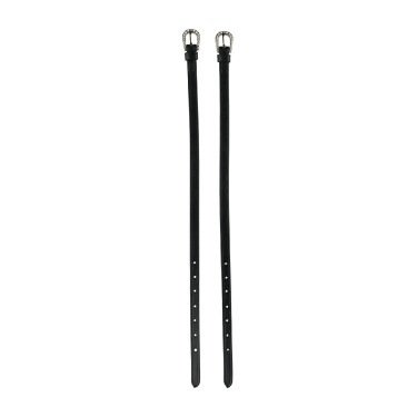 Tirillas de espuelas Marsella Horze hebilla con strass Negro / plata Tirillas de espuelas Marsella Horze hebilla con strass Negro / plata
