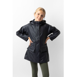 Chaqueta impermeable para niños Horze Clara Azul marino oscuro