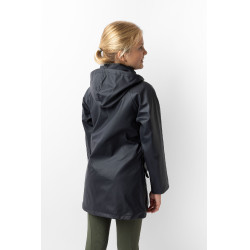 Chaqueta impermeable para niños Horze Clara Azul marino oscuro