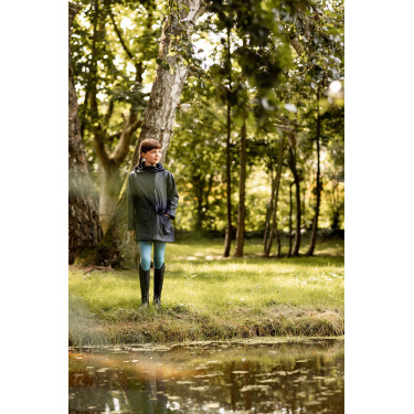 Chaqueta impermeable para niños Horze Clara Azul marino oscuro